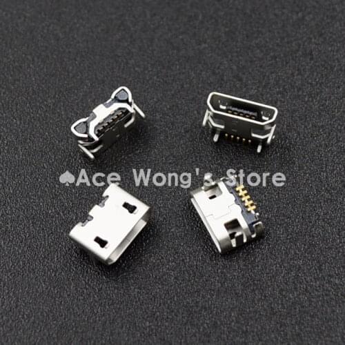 100pcs Micro USB 5P,5-pin Micro USB Jack,5Pins Micro USB Connector