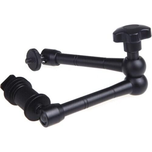 11" Inch Adjustable Friction Articulating Magic Arm 1/4" Hot Shoe Connector for Camera LCD Monitor LED Light CS-MA11 LF14
