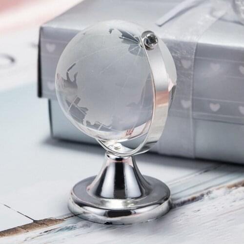 2 pcs wedding party baby birthday souvenirs mini crystal globe ornaments