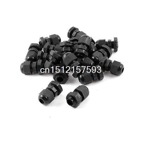 20pcs 3.5mm-6mm Diameter Cable Glands Plastic Fasteners PG7