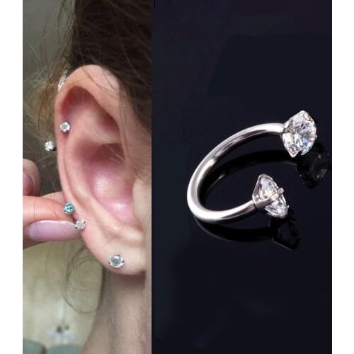 2019 Lovely Piercing Septo Nose Lip Ear Septum Cartilage Captive Hoop Ring Jewelry Pendientes Tragus Mujer Nose Piercing Jewelry