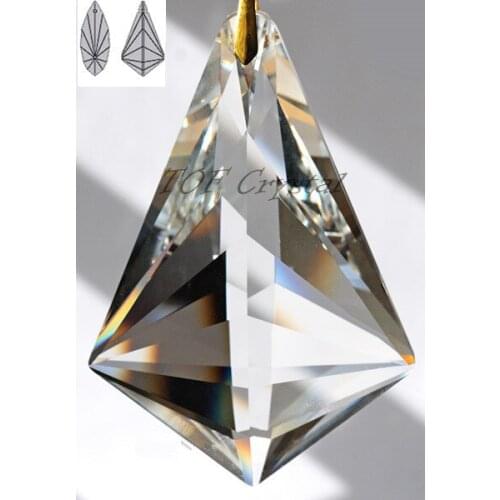 50PCS 76mm Clear Faceted Crystal Prisms Sun Catcher For Chandelier Parts 3 inches