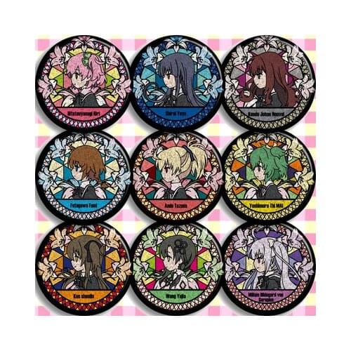 9pcs/1lot Anime Assault Lily BOUQUET Figure 6316 Badges Round Brooch Pin Badge Gifts Kids Toy