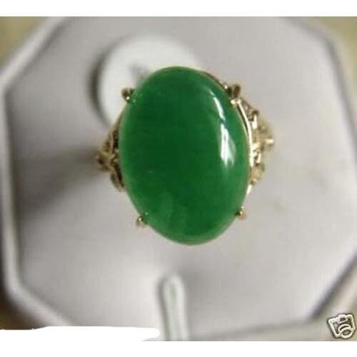 FREE SHIPPING>>>@@ A> >>>Jewelry genuine Green stone women Ring (size 7#,8#,9#)