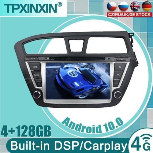 Carplay Android 10 Screen GPS Navigation For Hyundai I20 2014 2015 2016 2017 Auto Radio Audio Stereo Multimedia Player Head Unit