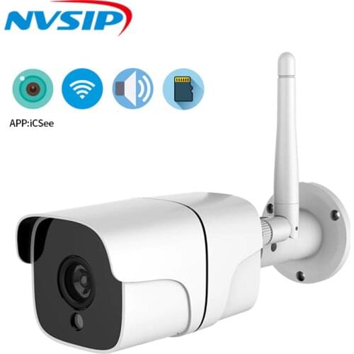 ICsee HD 5MP Wifi IP Camera ONVIF 1080P Wireless Wired CCTV Bullet Camera Outdoor Two Way Audio TF Card Slot Max 64G IR 20m P2P