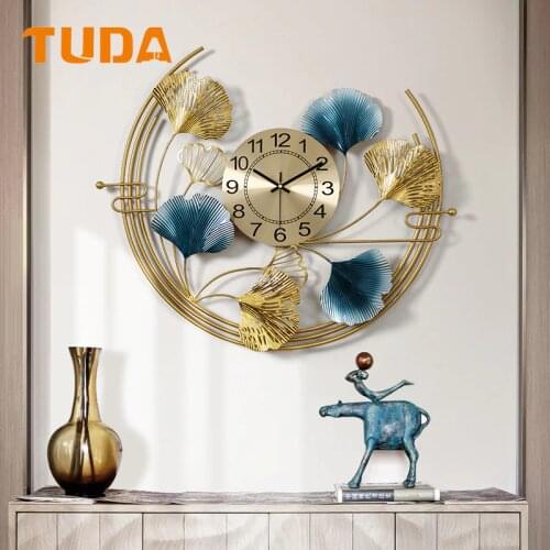 TUDA New Chinese Style Decorative Clock Living Room Dining Room Entrance Clock Modern Luxury Creative Wall Decoration Wall Clock