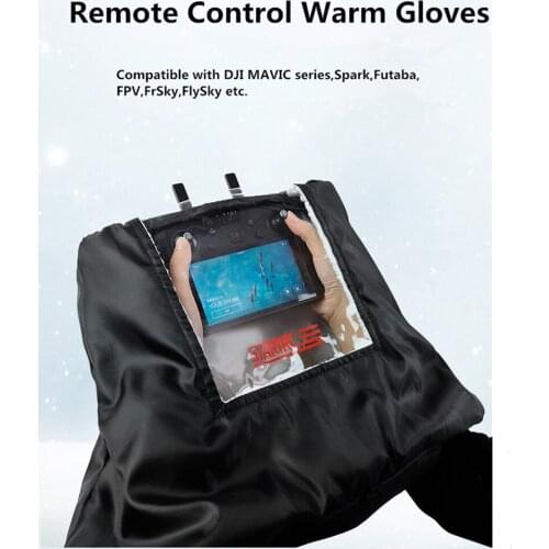 RC Airplane Remote Control Winter Cold Windproof Warm Glove Cover For DJI Mavic mini/Mini2/2/Pro/Spark/Futaba/FrSky/FlySky