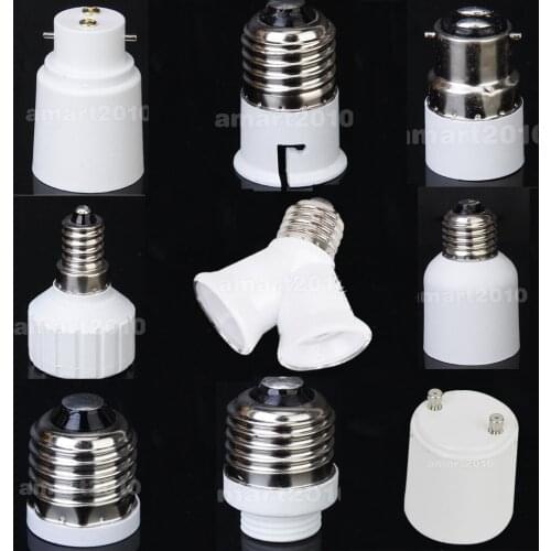 E27 to B22 G9 E40 E12 2-E27 / B22 to E14 E27 Light Lamp Socket Adapter Converter