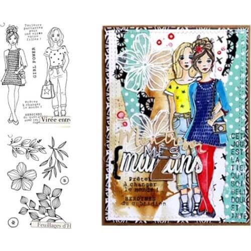 French Transparent Clear Stamps for DIY Scrapbooking/Card Making/Kids Christmas Fun Decoration Supplies