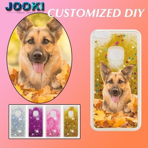 Custom Print Photo DIY Customize Glitter Case For Huawei Enjoy 7 PLUS/Y7/Y7prime/Metal/Y7 2017 Quicksand Back Cover Phone Cases