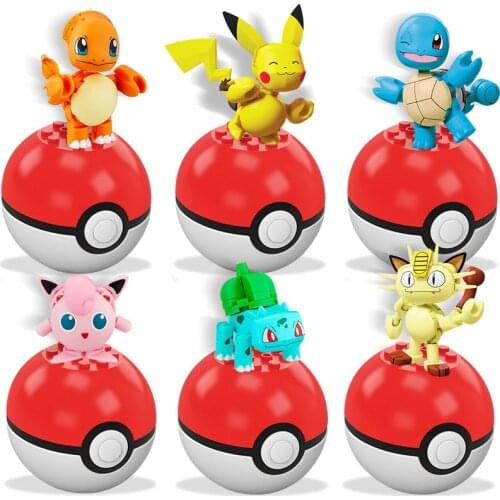 Pokemon Star Elf Ball Assembling Model Figure Doll Toy Gift Pikachu Charmander Bulbasaur Psyduck Vulpix Minun Ditto Murkrow