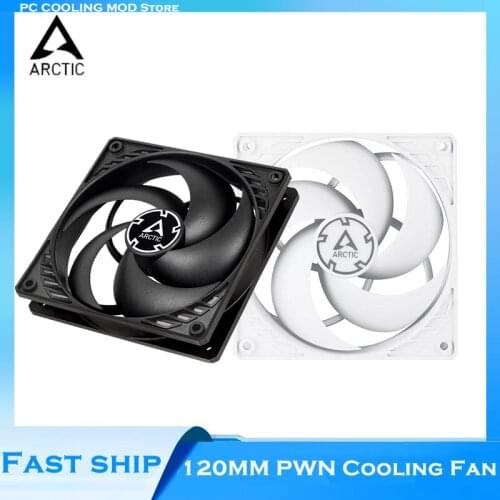 ARCTIC P12 PWM PST 120mm PC CPU Cooler Fan Cooling 1800 RPM 4Pin PWM Temperature Control 12cm Case Fan Black/White