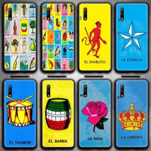 Mexican Bingo Loteria Phone Case for Huawei Honor 30 20 10 9 8 8x 8c v30 Lite view 7A pro