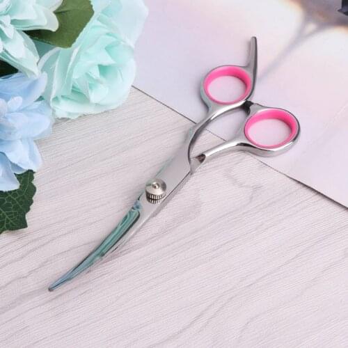 New 6" Stainless Steel Pet Gromming Curved Blade Scissors Dog Cat Cutting Hair Scissors Barber