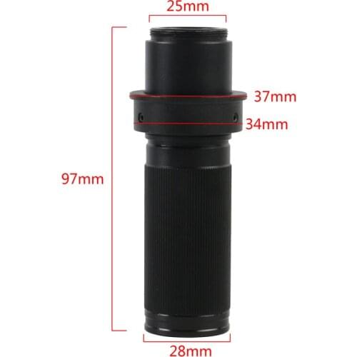 150x C mount Lens Big View High Working Distance Zoom For CCD CMOS Industry Industrial HDMI USB VGA Video Microscope Camera