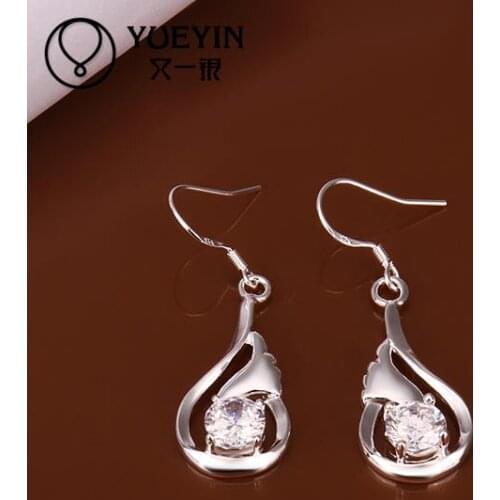 Wholesale silver plated Dangle earrings for women wedding jewelry Long Earrings Super Offer Factory Price elegant