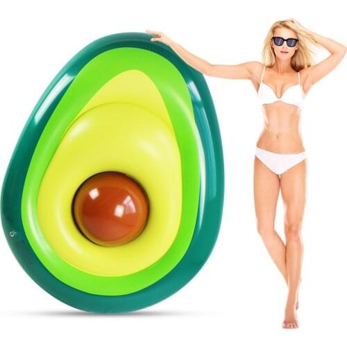 Popular 160x125cm avocado swimming circle adult inflatable swimming giant swimming pool floating ball for floating swimming pool