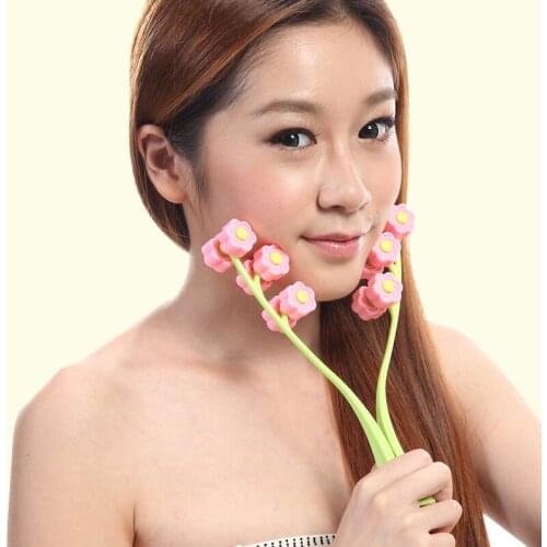 Portable Facial Massager Roller Flower Shape Elastic Anti Wrinkle Face-Lift Roller Face Massager face Relaxation Beauty Tools