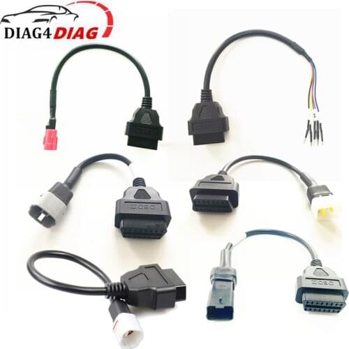 OBD2 Connector for Motorcycle for YAMAHA 3/4pin For HONDA 4/6Pin For Ducati/Delphi OBD2 Extension Cable Motor Diagnostics