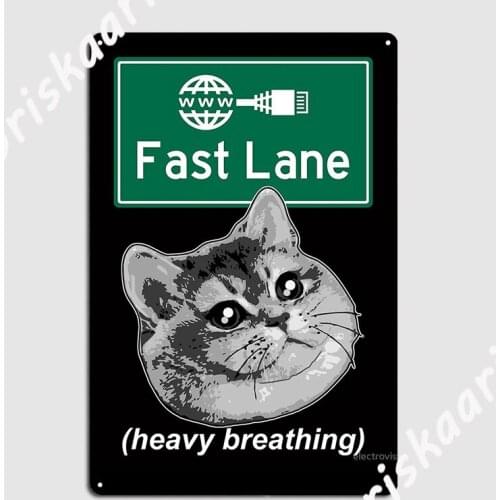 Save Net Neutrality Heavy Breathing Cat Metal Plaque Poster Printing Wall Cave Mural Painting pub Garage Tin sign Posters