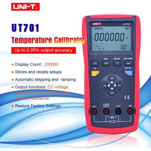 UNI-T UT701 Temperature calibrator 6-digit display automatic cold junction compensation/user calibration/temperature detector