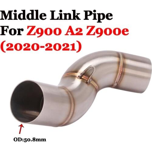 Motorcycle GP Exhaust Muffler Escape Moto Modiifed Stainless Middle Mid Link Pipe Slip On For Kawasaki Z900 A2 Z900e 2020 2021