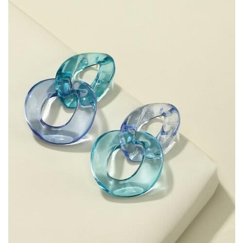 Acrylic Earrings For Women Trend Punk Korean Fashion Statement Transparent Unusual Earrings Bohemian Jewelry Accessories