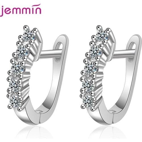 Wedding Party Hoop Earring Accessories 925 Sterling Silver Ear Jewelry For Women Piercing Circle Earring Gold Color