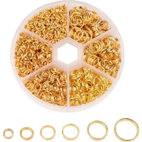 1 Box Iron Double Split Rings Keychain Connectors for Jewelry Making DIY Bracelet 4mm 5mm 6mm 7mm 8mm 10mm