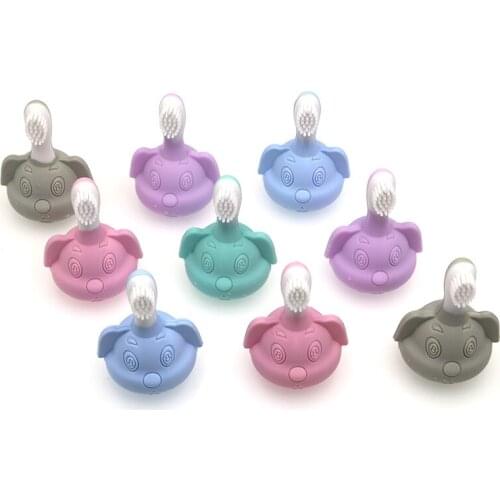 Kovict BPA Free 1PC toothbrush Silicone Baby Teether rodent Baby Teething Toys Chewable Animal Shape Baby Products Nursing Gift