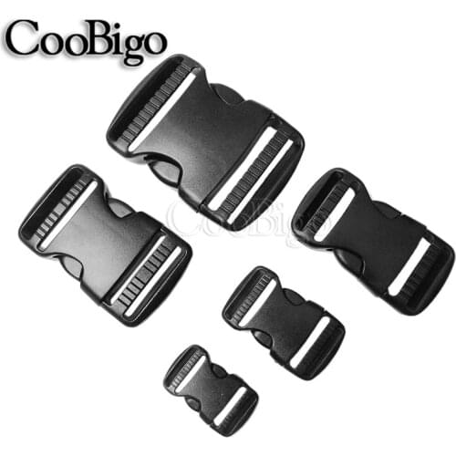 10pcs Assorted Size Plastic Hardware Dual Adjustable Side Release Buckles Molle Tactical Backpack Belt Bag Parts Strap Webbing
