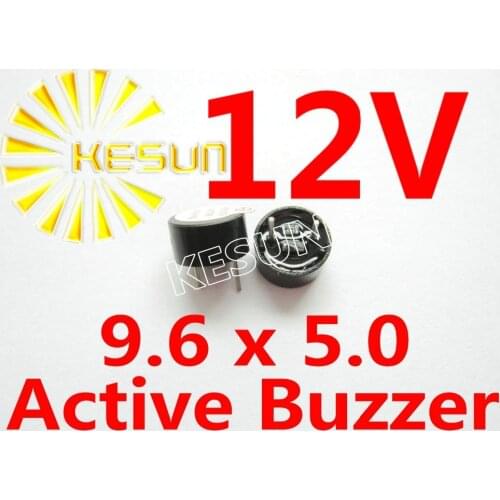 12V Magnetic Active Buzzer 5.0mm * 9.6mm Continous Tone x100PCS