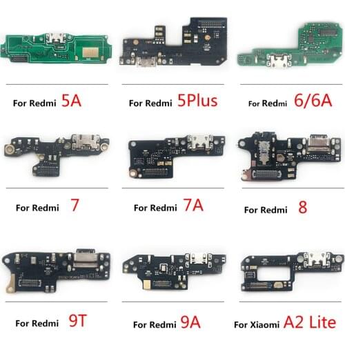 2Pcs/Lot, For Xiaomi Redmi 4A 4X 4 6 Pro 5 5A 5Plus 6A 7A 8A 9A 9 USB Charger Charging Connector Port Board Flex With Microphone