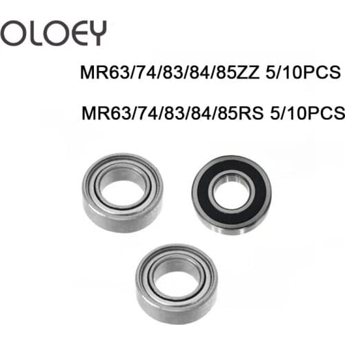 5/10pcs High Quality MR Series MR63ZZ rs MR74ZZ RS MR83z MR84rs MR85RS ZZ Miniature Model Bearing Metal Shielded Ball Bearings