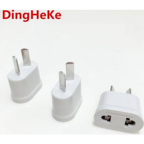 50 pcs white /black Plug adapter! White EU to AMERICAN USA US Travel Adapter Power Converter Wall Plug