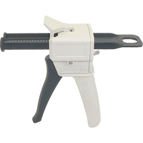 50ML AB Epoxy Glue Gun Applicator Glue Adhensive Gun Mixed 1:1 and 2:1 AB Glue Caulking Gun Manual Tool for Silica Gel Glues