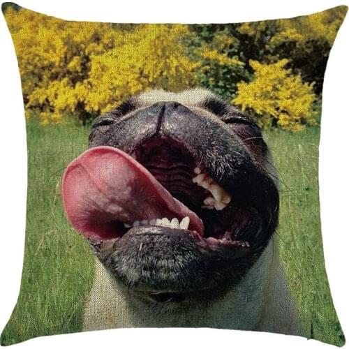 Creative Dogs Print Pillowcase Funny Dogs Linen Pillow Cover Home Decorative Pillows Throw Pillow Cases