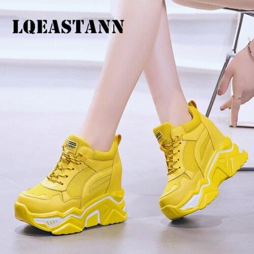 LQEASTANN Women's Hidden Platform Shoes