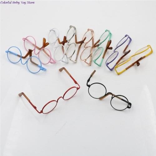 Fashion Round-Shaped Round Glasses Colorful Glasses Sunglasses Suitable For 18inch Dolls Doll Eye Glasses Accessories