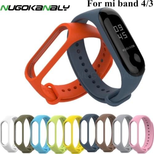 Soft Silicone Wrist Strap for Xiaomi Mi Band 5 4 3 Sport Watch Bracelet Full Cover Light Watch Buckles