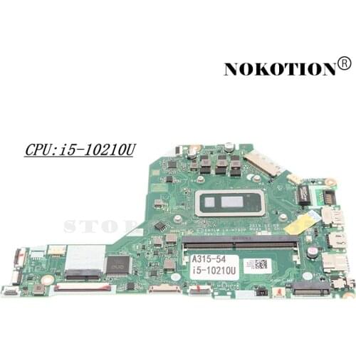 Nokotion EH7LW LA-H792P NBHM211004 NB.HM211.004 For Acer Aspire 3 A315-54 Laptop Motherboard SRGKY i5-10210U DDR4