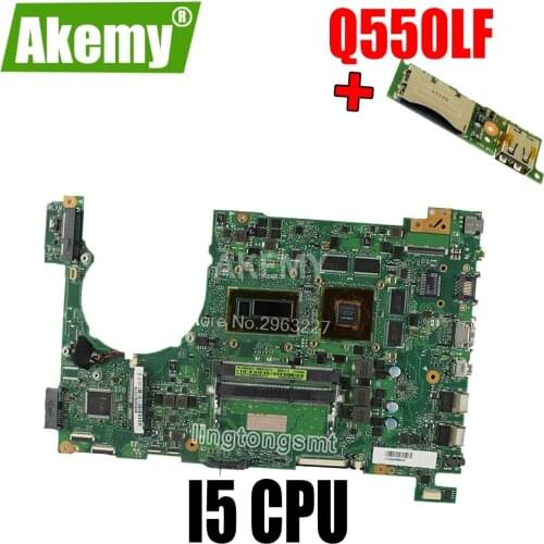 Send board+Q550LF-I5 CPU N550LF Motherboard For Asus Q551L Q550LF N550L N550LF Notebook notebook motherboard mainboard test OK