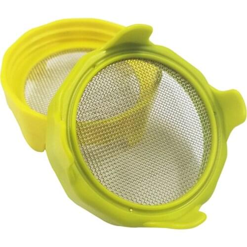 Plastic Sprouting Lid with Stainless Steel Screen Mesh Cover Cap for 86mm Wide Mouth Mason Sprout Jars Germination Strainer Spro