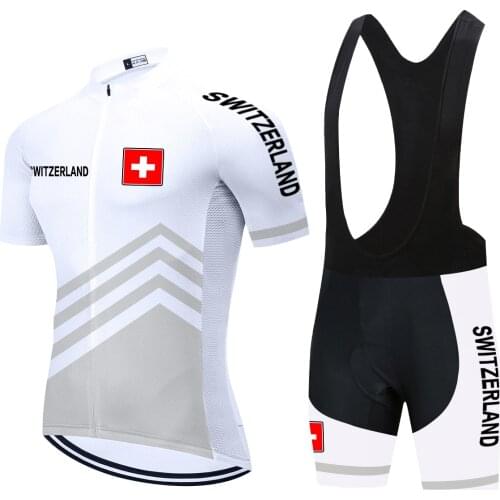 Switzerland Cycling Jersey Set 2021 Team Summer Bicycle Cycling Clothing Bike Clothes Men Mountain Sports Set Cycling Suit