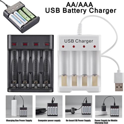 Multi-function 4 Slots Nickel Hydrogen Battery Charger Light Weight Safety Wear Resistance for NI-MH AA AAA Battery