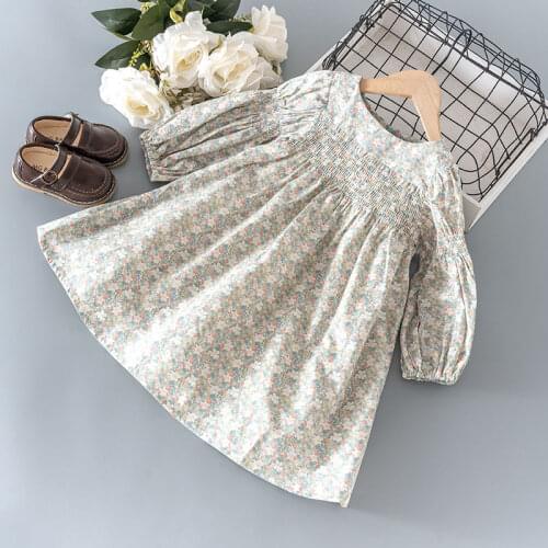 Spring newborn baby girls clothes childrens floral dress, for girls' baby clothing kids 1 year birthday princess dresses dress