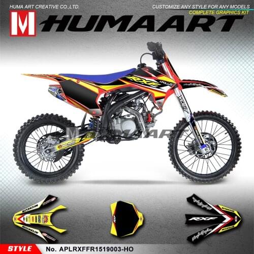 HUMAART MX Graphics Dirt Bike Decoration Vinyl Decal Stickers Kit for Apollo RXF Freeride 150 190, Customizable