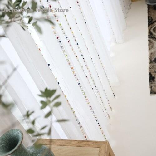 INS Northern European Style Net Red and White Bay Window Tulle Mesh Tulle Hipster Bedroom Balcony Shading Artistic Decorative