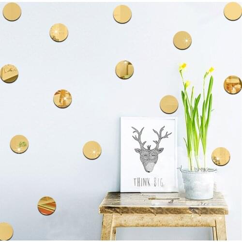 Two Size Polka Dots Mirror Wall Sticker Acrylic Home Decoration Stickers for Kids Room Porch Wallpaper Self-adhesive Diy Decor